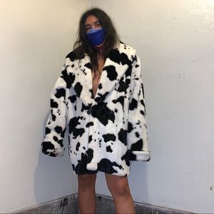 Giant Faux Fur Cow Coat